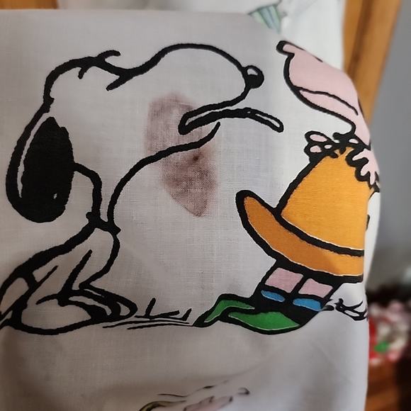 Vtg 1971 Peanuts Snoopy Charlie Brown Sheet Set Sears Schulz Twin pillowcases - Picture 7 of 14